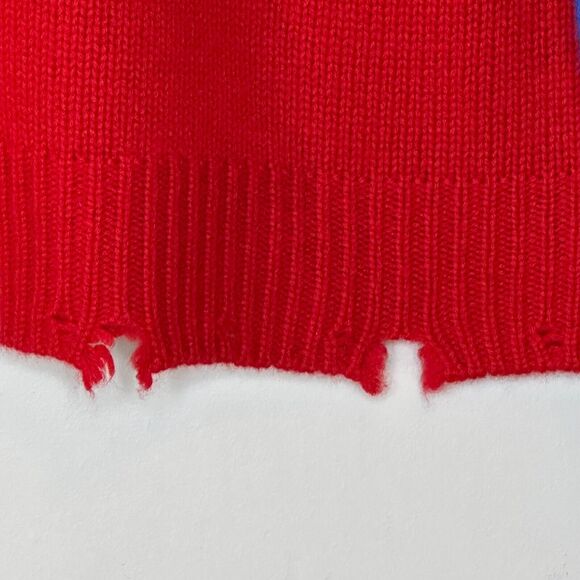 Sandrine Rose The Outsider Oversized L/S Cashmere Blend Sweater Distressed S NWT - Picture 7 of 10